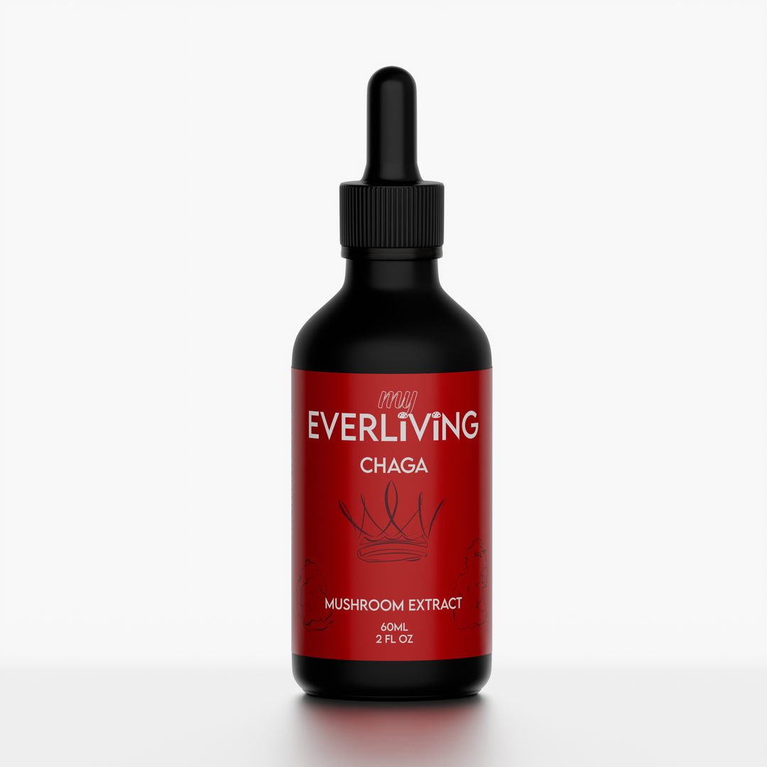 Chaga mushroom liquid extract by My EverLiving, a natural immune-support wellness tonic